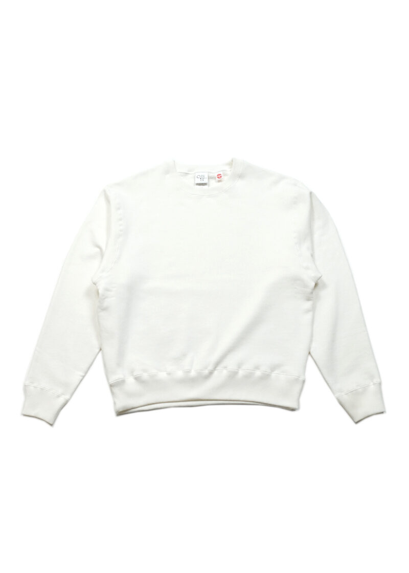 Cotton Research Club-Loopwheel Terry Crewneck-white