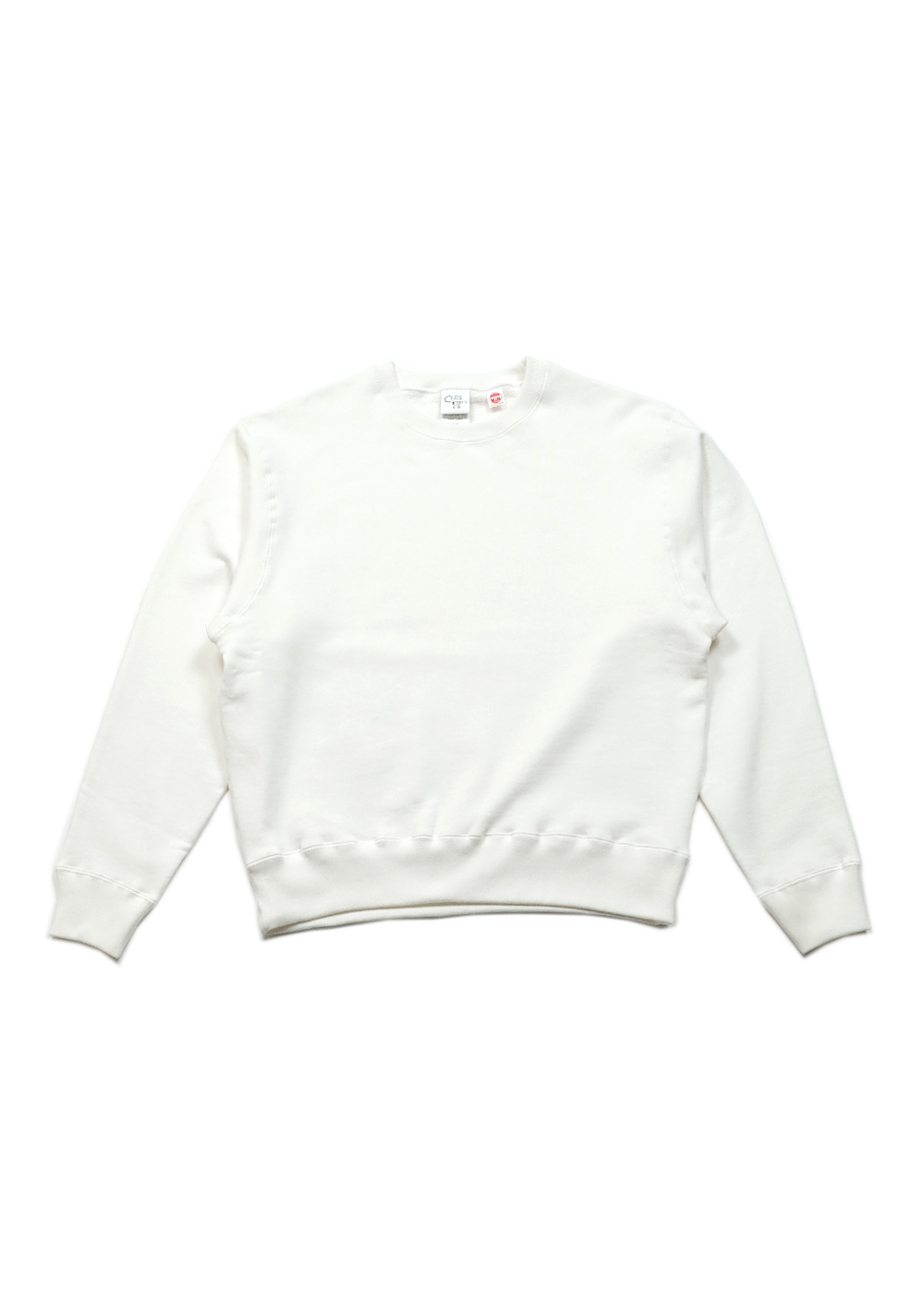 Cotton Research Club-Loopwheel Terry Crewneck-white
