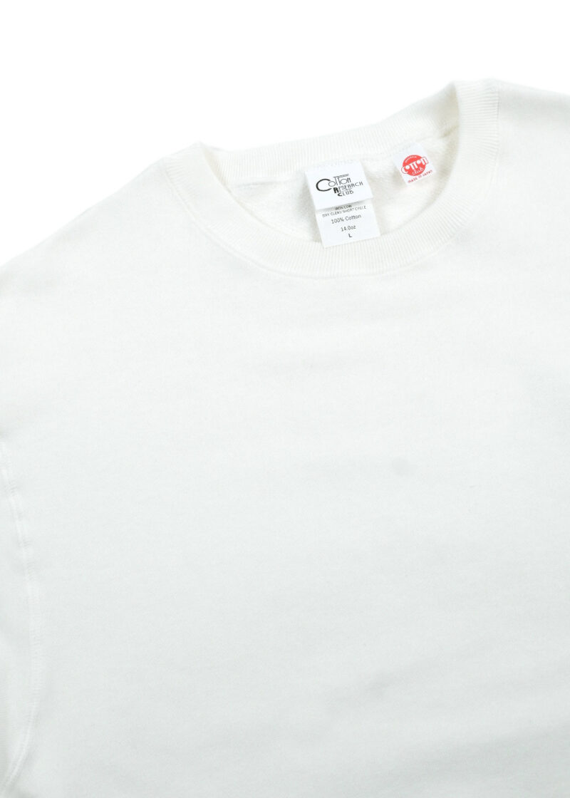 Cotton Research Club-Loopwheel Terry Crewneck-white