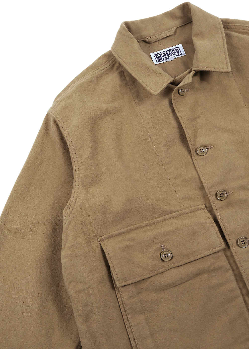 Engineered Garments Workaday Sea Bees Jacket Camel Cotton Moleskin