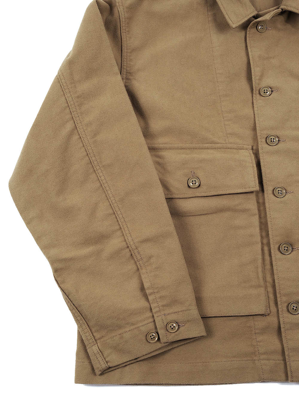 Engineered Garments Workaday Sea Bees Jacket Camel Cotton Moleskin