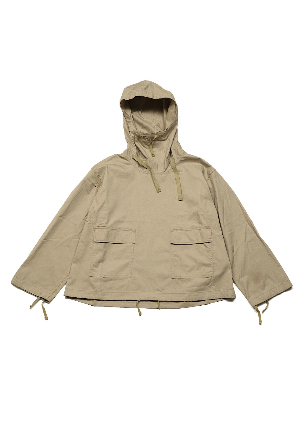 Engineered Garments Workaday Salvage Smock Khaki Cotton Micro Sanded Twill