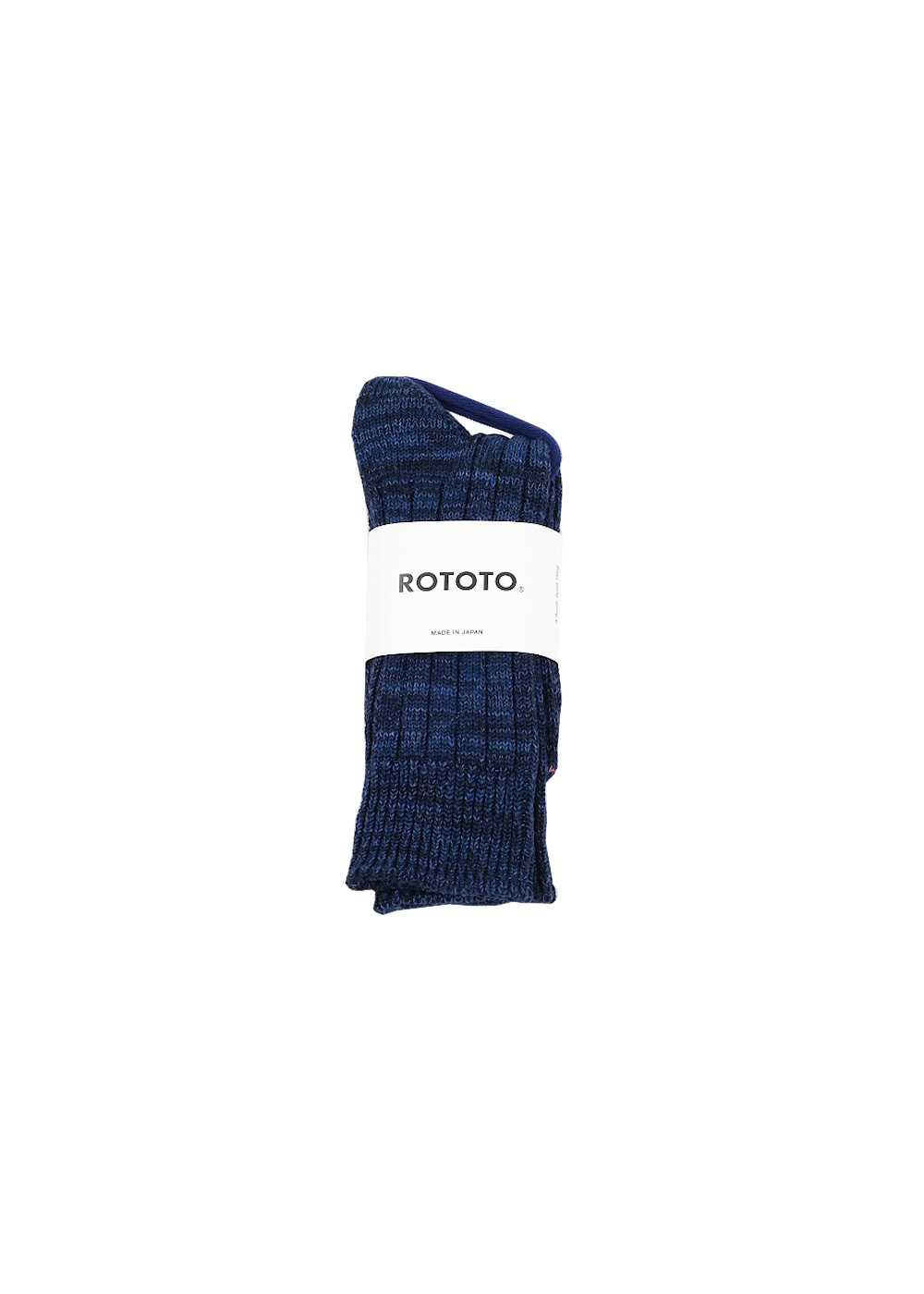 ROTOTO Organic Cotton Indigo 2-tone Socks