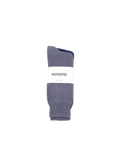 ROTOTO Cotton Waffle Crew Socks - Steel Purple