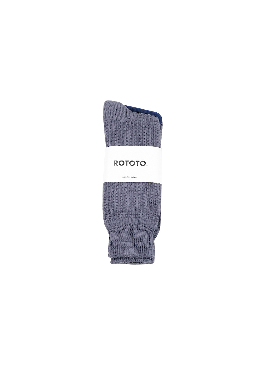 ROTOTO Cotton Waffle Crew Socks - Steel Purple