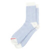 ROTOTO Vertical Stripe Socks - White / L.Blue