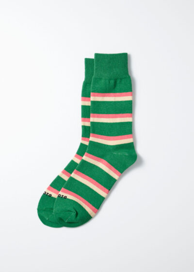 Rototo_Ruguby Stripe Socks_Green