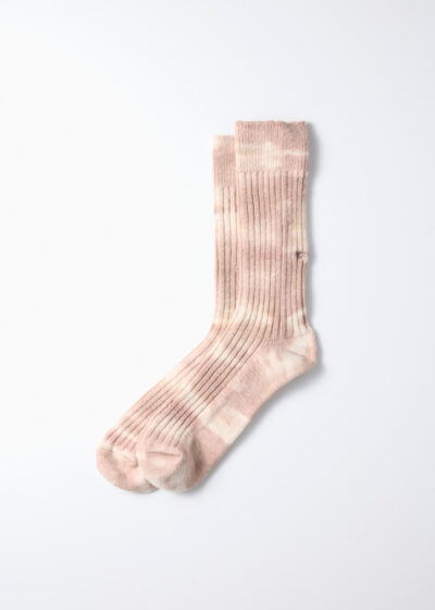 Rototo_The Dye Ribbed Crew Socks_FoggyPurple