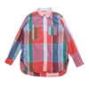 Work Shirt - Red Cotton Big Madras Plaid