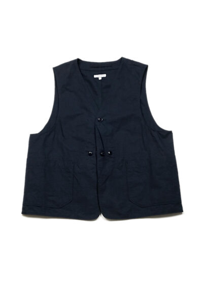 Engineered Garments 26SS Upland Vest Dark Navy Cotton Ripstop